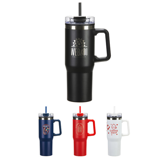 Black Oceanic 30 oz Stainless Steel/Polypropylene Mug with Color-Matching Handle