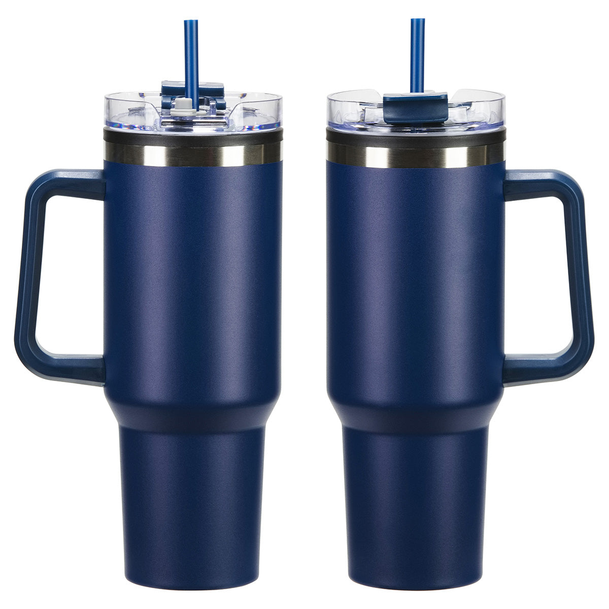 Ohana 40 oz Stainless Steel/Polypropylene Mug with Color-Matching Handle