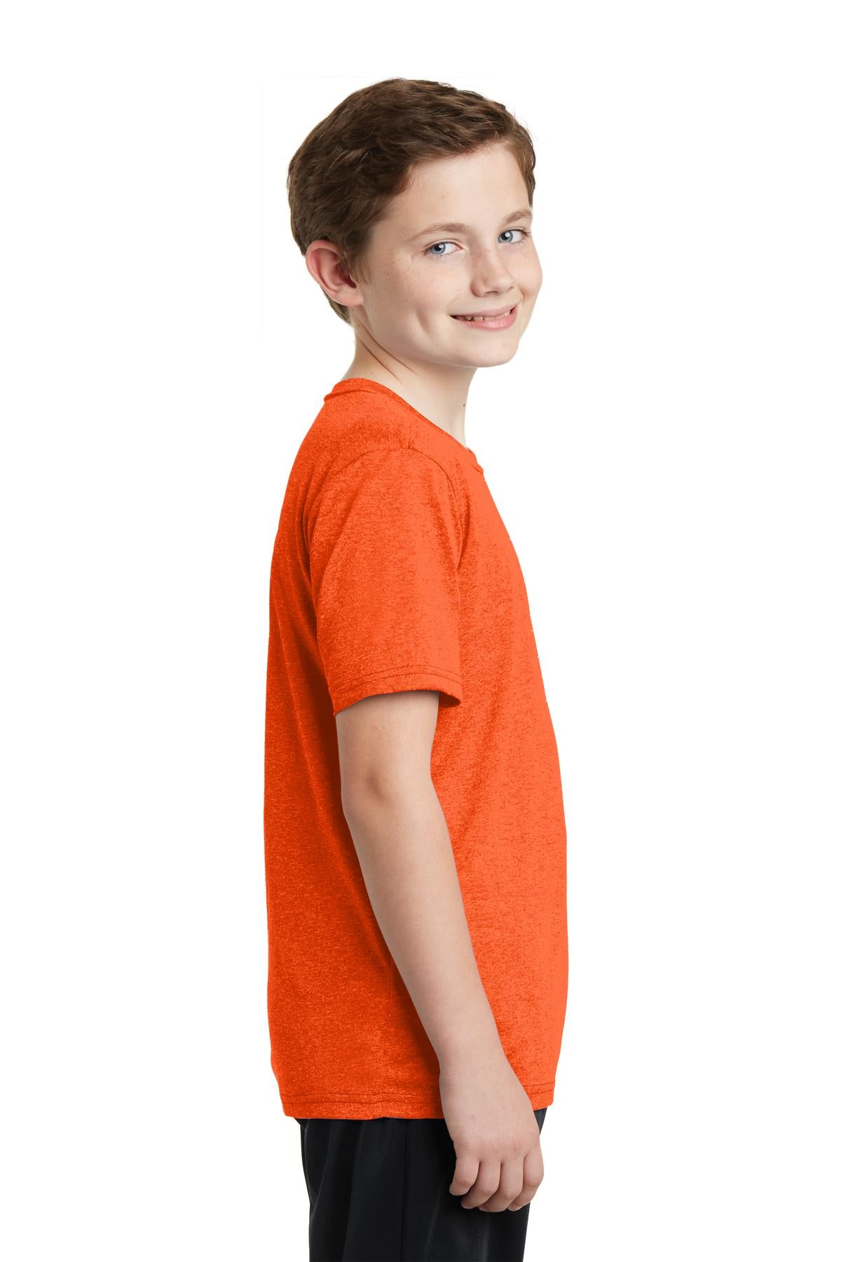 Dp Orange Hthr Sport-Tek Youth Heather Contender Tee. YST360