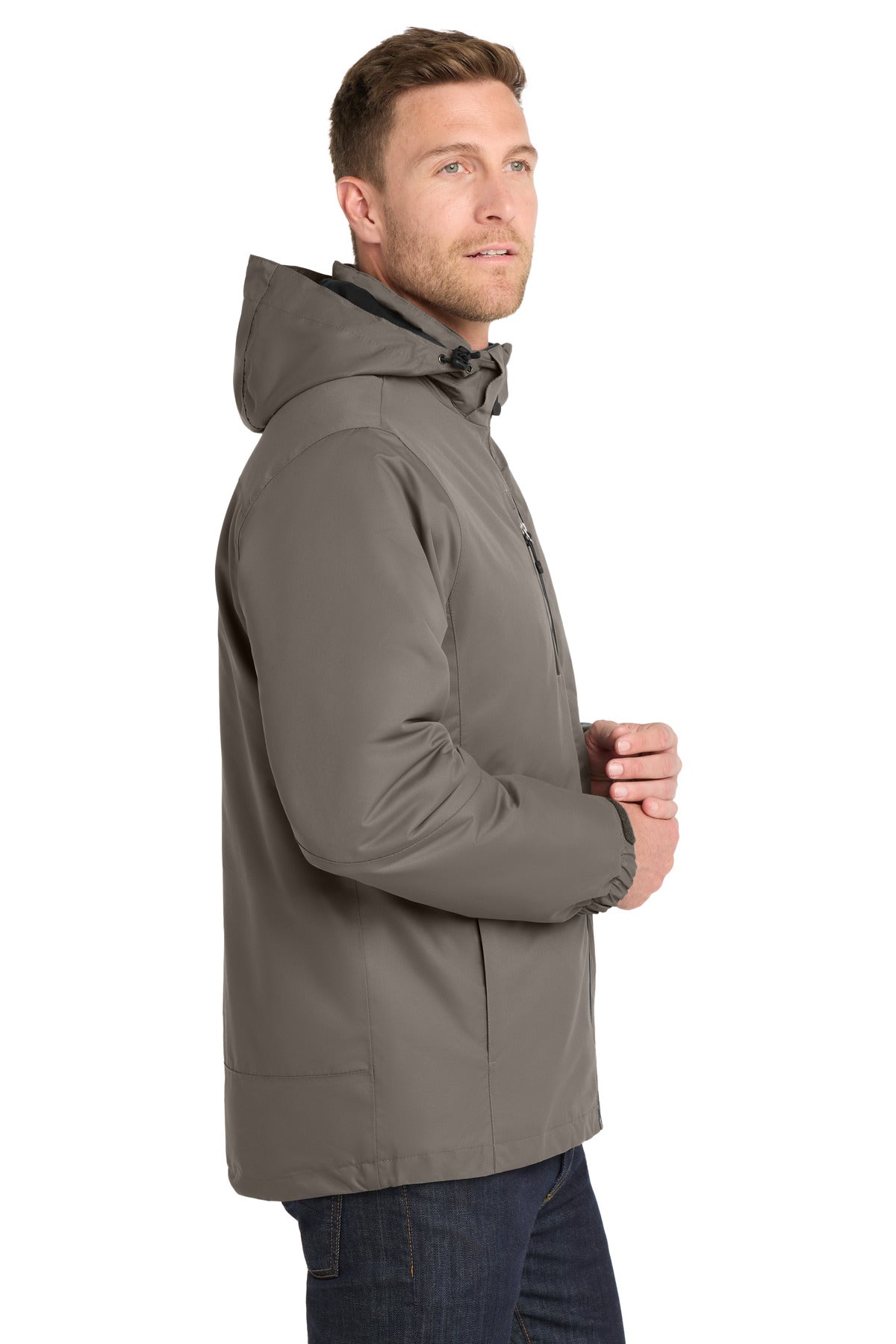 Dp Smoke/Charc Port Authority Vortex Waterproof 3-in-1 Jacket. J332