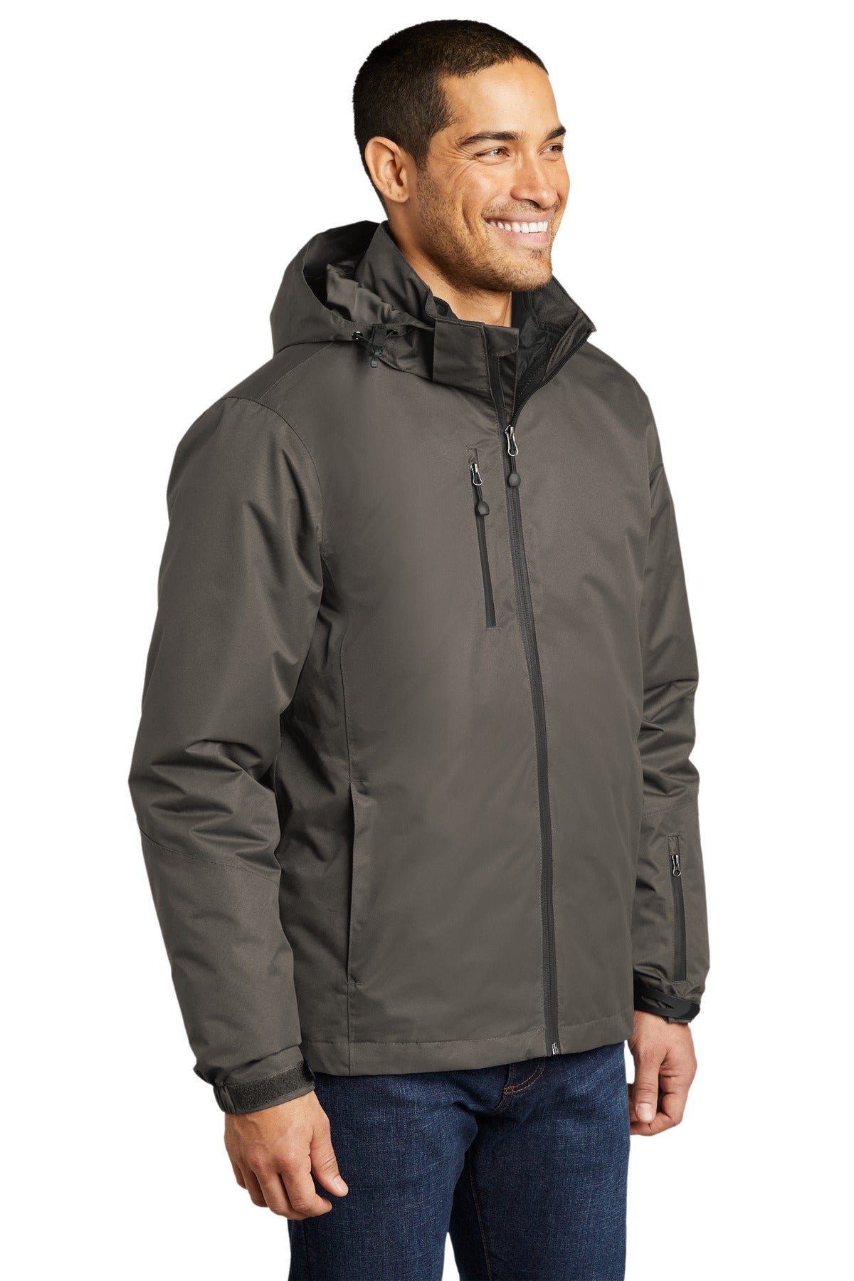 Dp Smoke/Charc Port Authority Vortex Waterproof 3-in-1 Jacket. J332