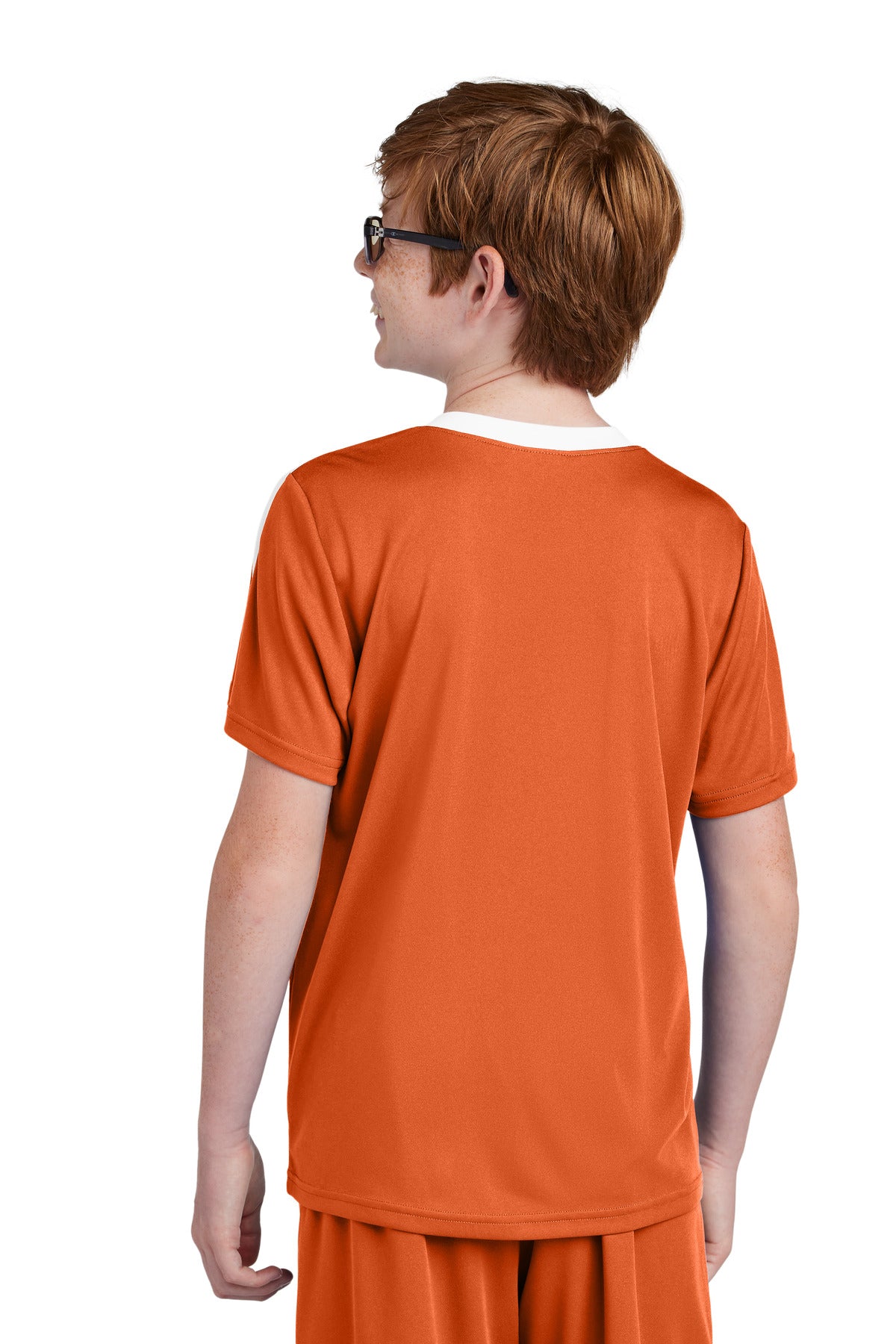 DpOr/White Sport-Tek Youth Competitor United Crew YST100