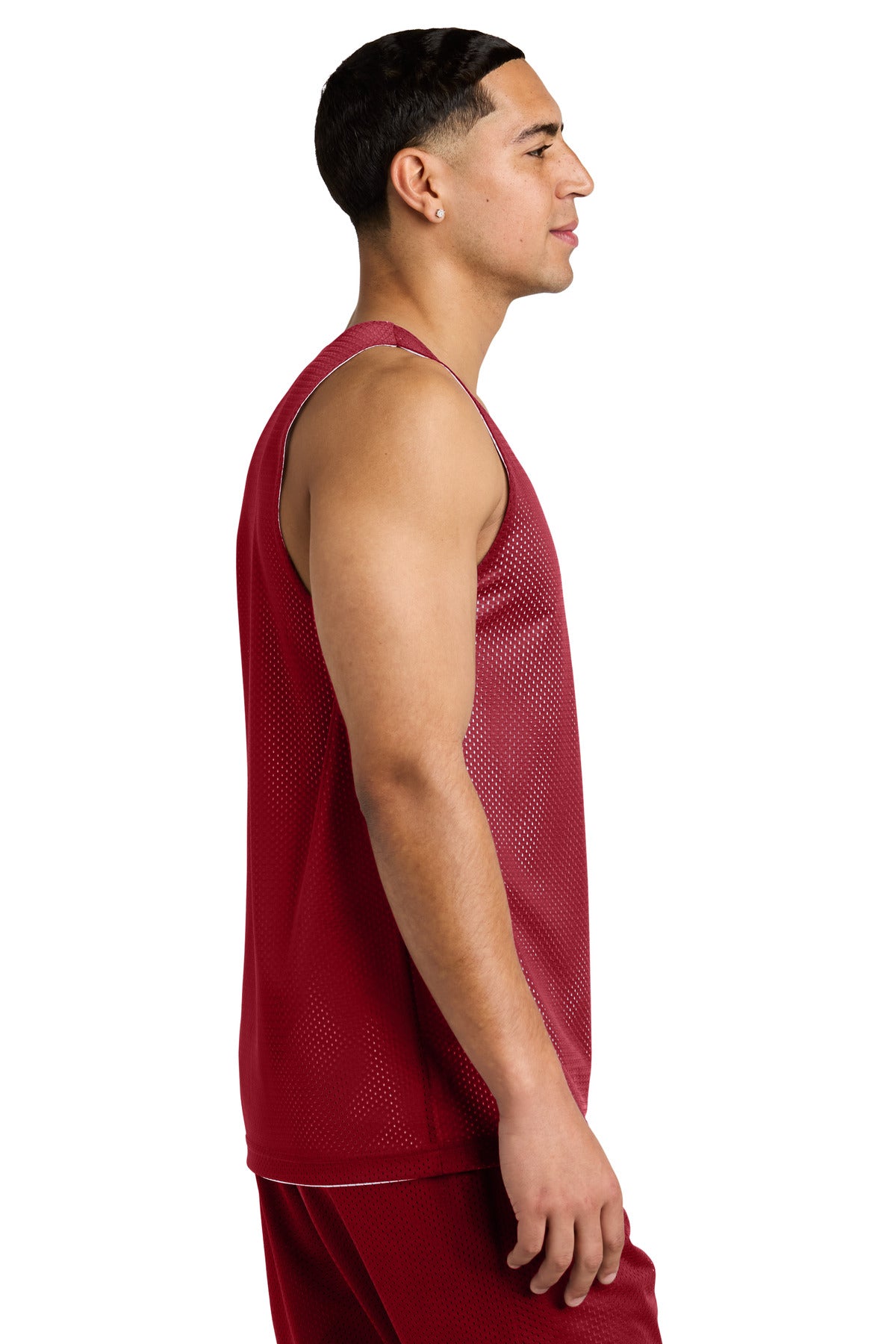 DpRd/Wht Sport-Tek PosiCharge Reversible Mesh Tank ST5000