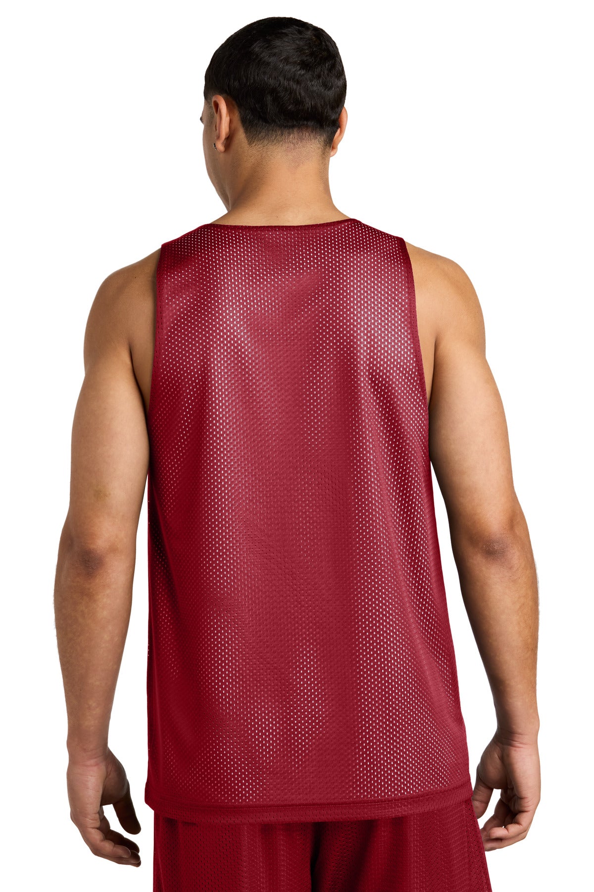 DpRd/Wht Sport-Tek PosiCharge Reversible Mesh Tank ST5000