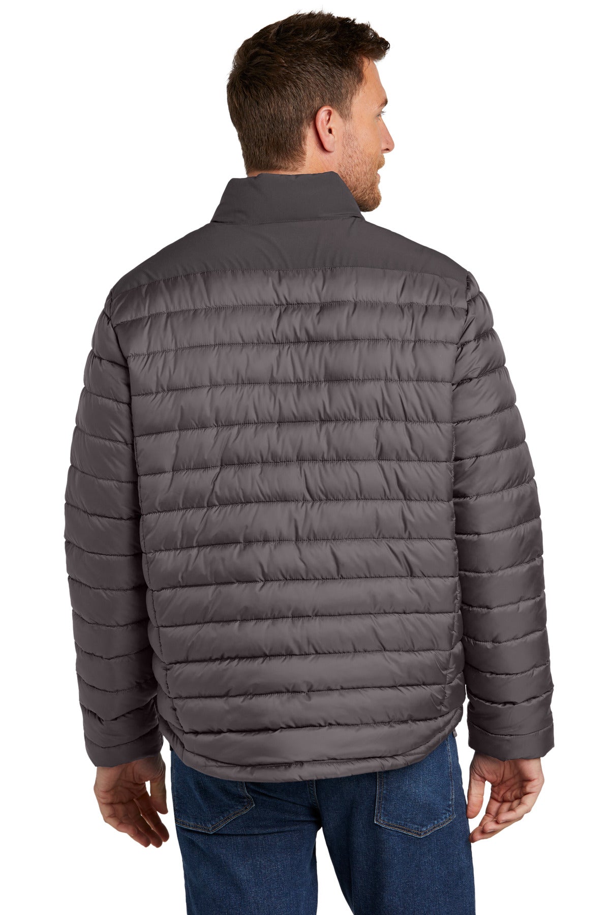 DpSm/GrySm Port Authority Horizon Puffy Jacket J364