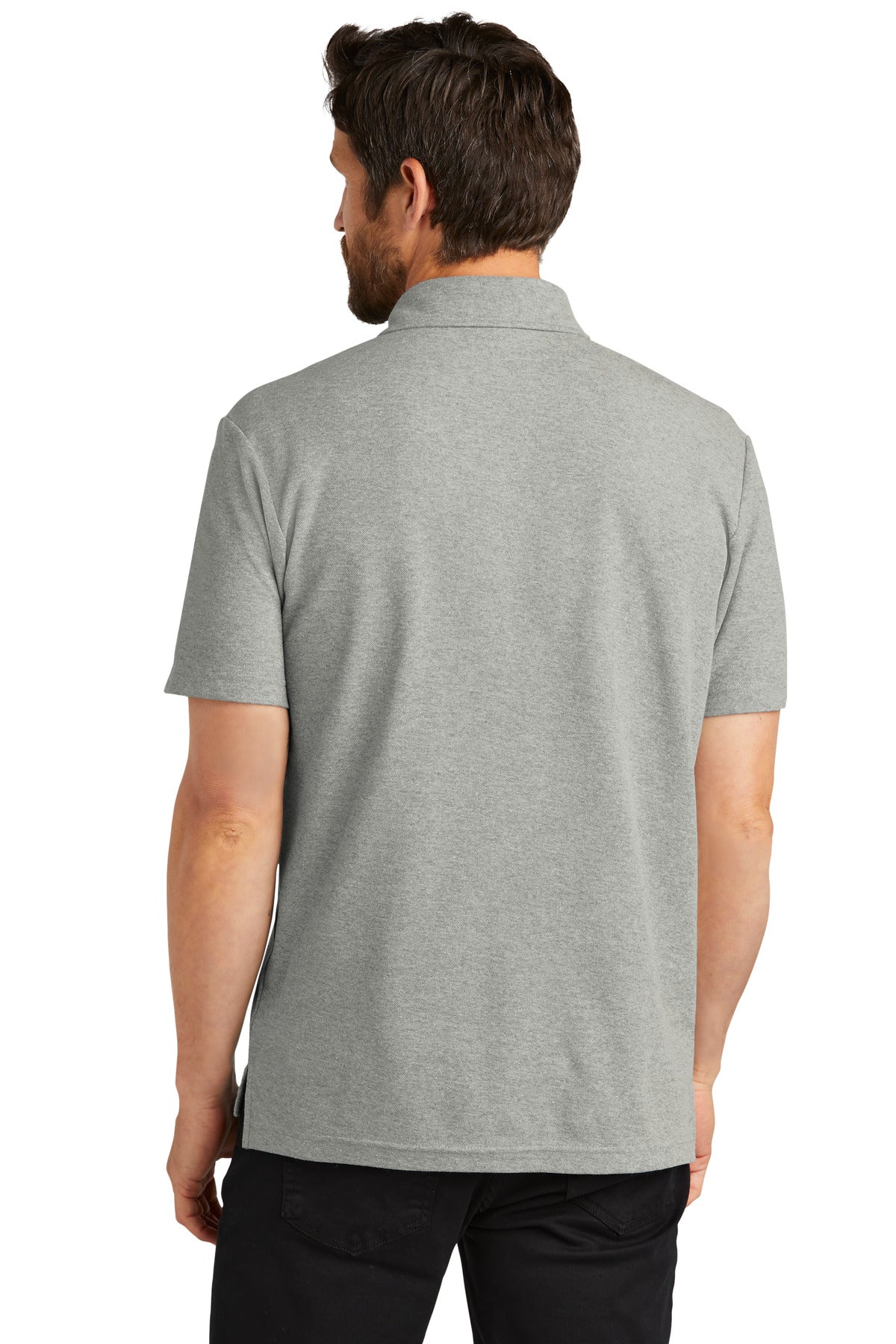 DpSmkHthr Port Authority C-FREE Cotton Blend Pique Pocket Polo K868