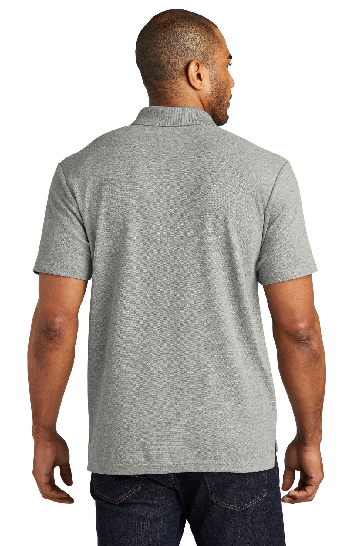 DpSmkHthr Port Authority C-FREE Cotton Blend Pique Polo K867