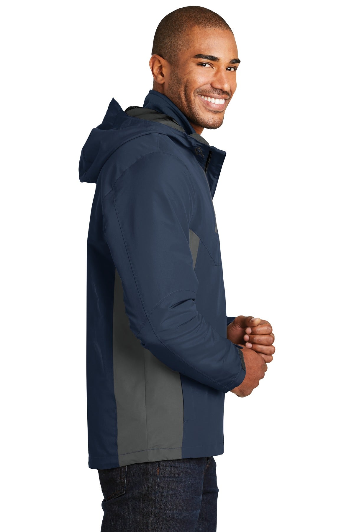 Dr Bl Ny/Gy St Port Authority Merge 3-in-1 Jacket. J338