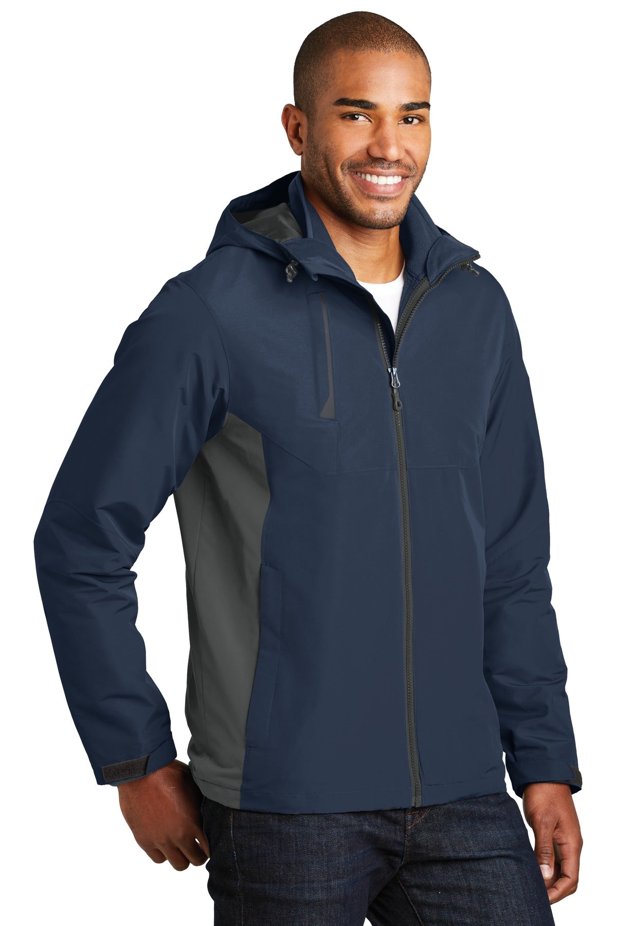 Dr Bl Ny/Gy St Port Authority Merge 3-in-1 Jacket. J338