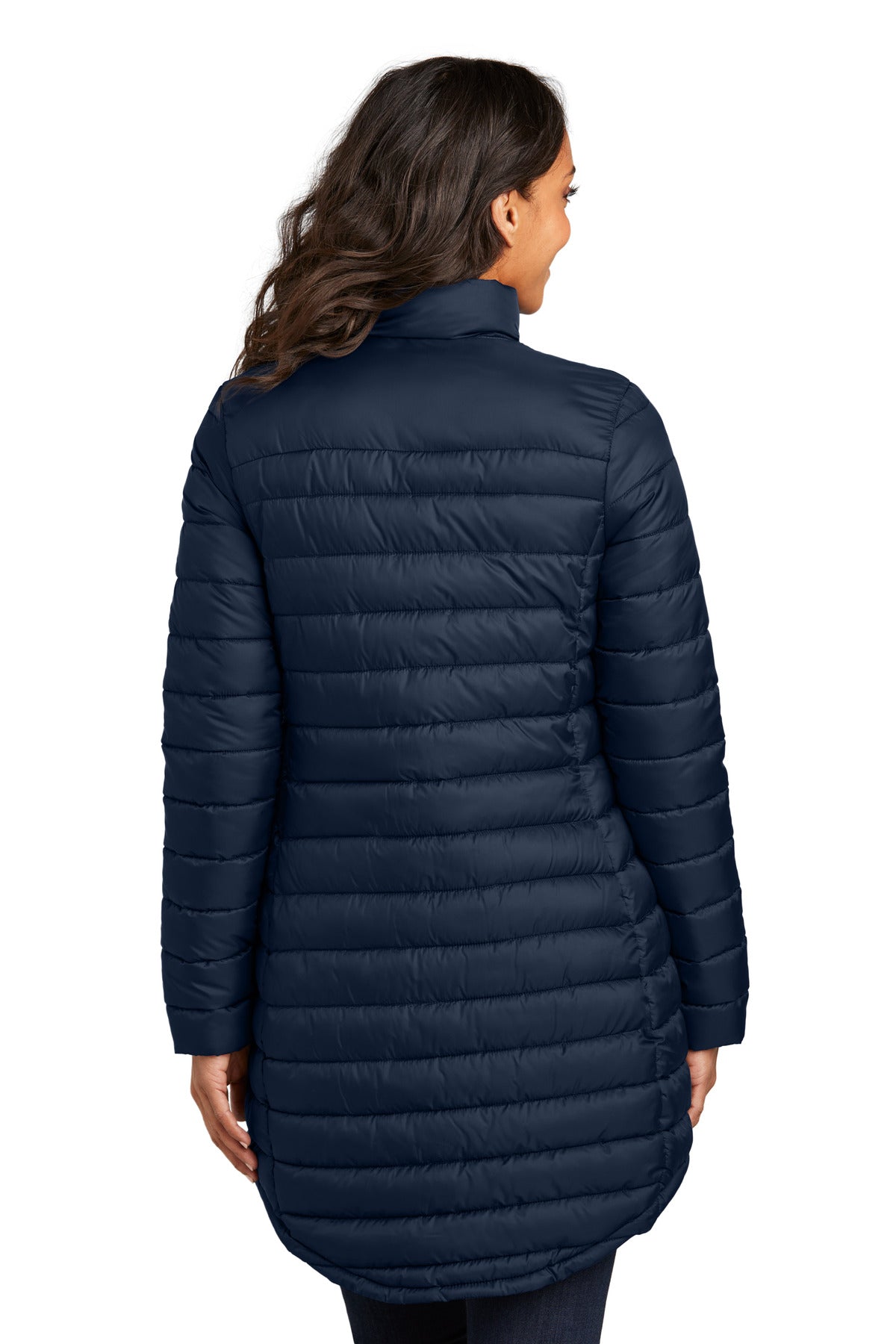 DsBlNavy Port Authority Women's Horizon Puffy Long Jacket L365