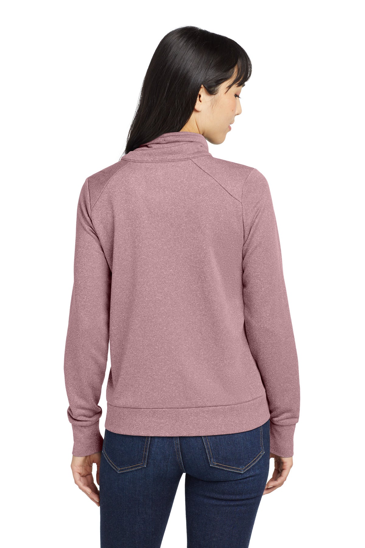 Dusty Mauve He New Era Women's Performance Terry Full-Zip Cowl LNEA530