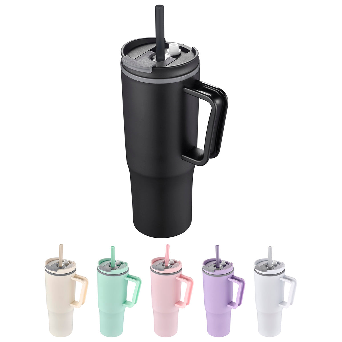 Black Sofia 30 oz Double-Wall Polypropylene Mug