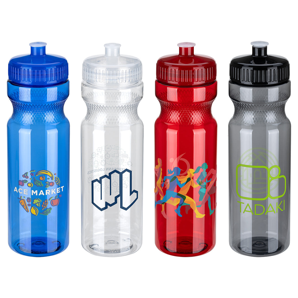 Blue Prologue 28 oz PET Sports Bottle with Push-Pull Lid