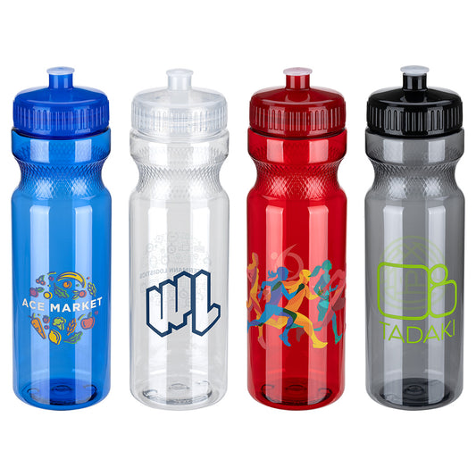 Blue Prologue 28 oz PET Sports Bottle with Push-Pull Lid