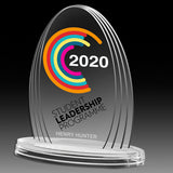 Oval Legend Award (6 1/4" x 7 3/4" x 3/4") - Screen Print