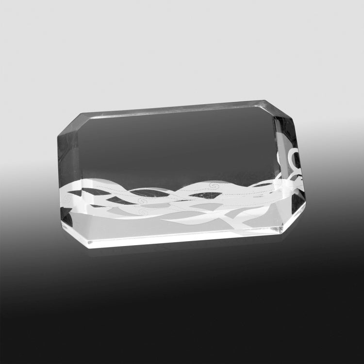 Laser Engraved Acrylic Beveled Edge Rectangle Paperweight (4"x 2 1/2"x 3/4")