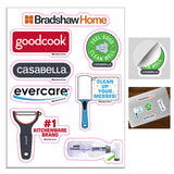 "CustomCut ™"Full Color Custom Shape Removable Vinyl Sticker Sheets (6"x 8")