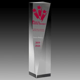 Screen Printed Carved Obelisk Award - 9"