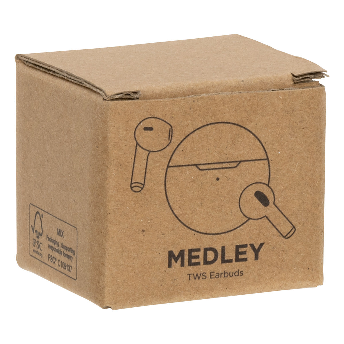 White Medley TWS Earbuds