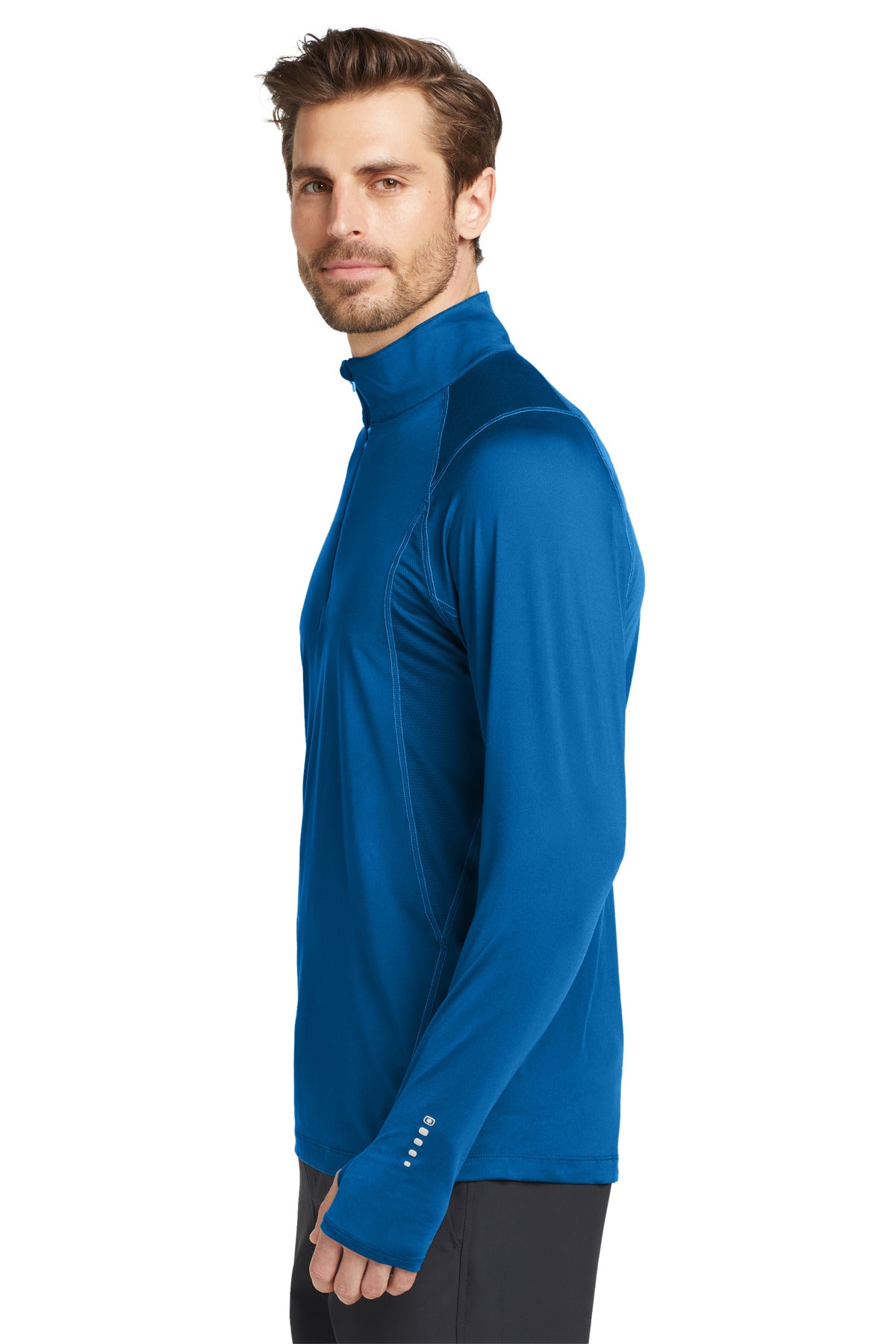Electric Blue OGIO Nexus 1/4-Zip Pullover. OE335