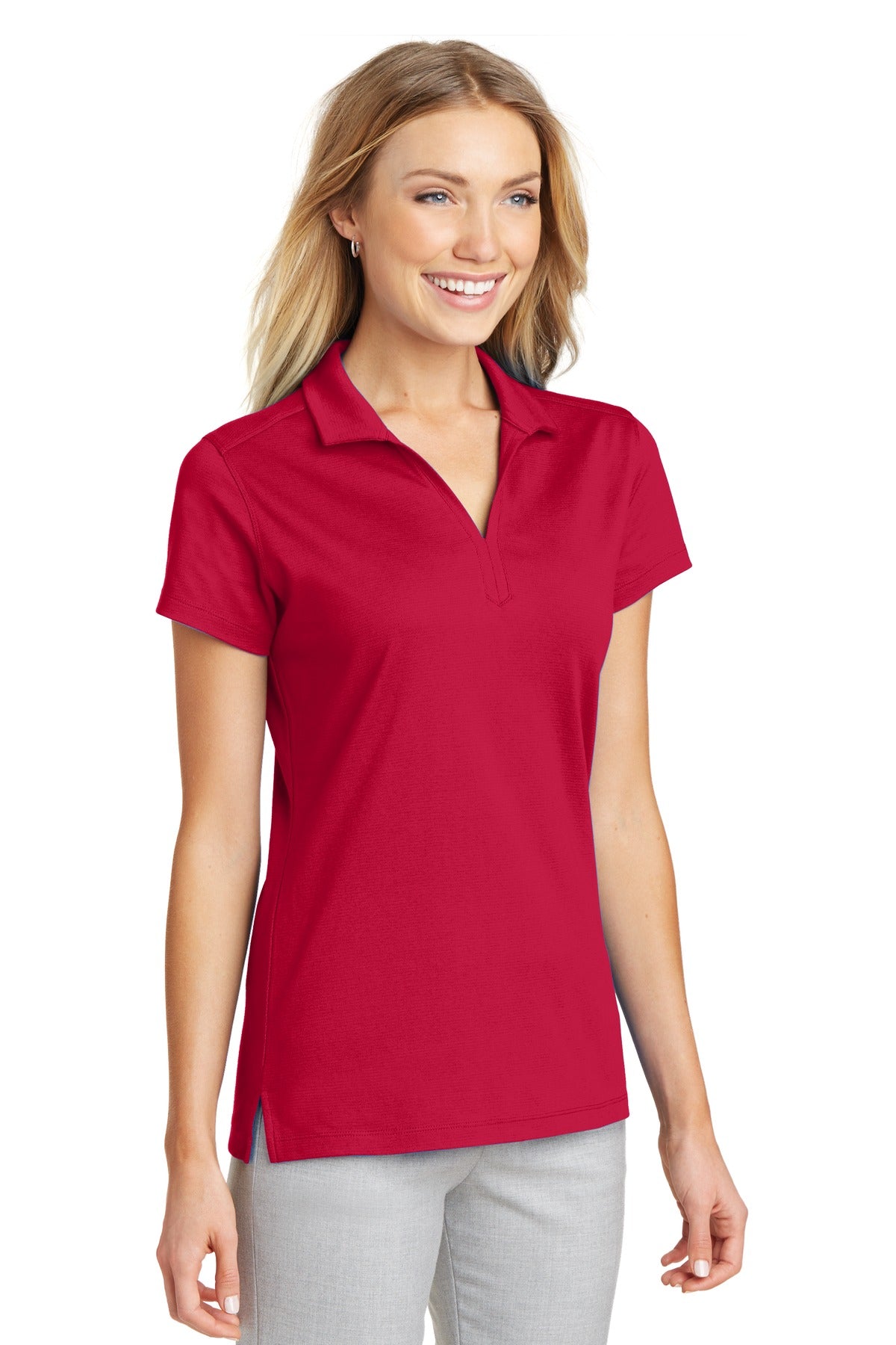 Engine Red Port Authority Women's Rapid Dry Mesh Polo. L573