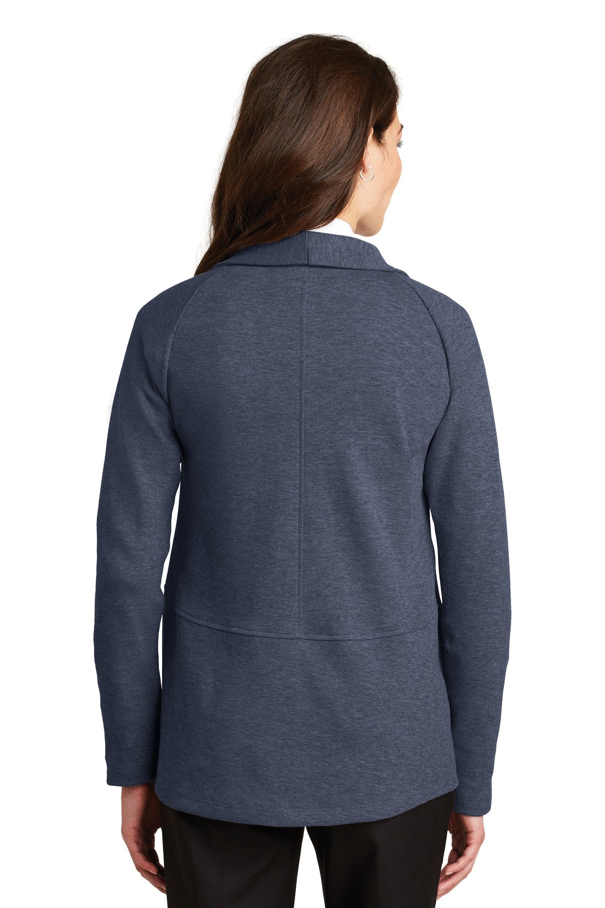 Est Bl/Char He Port Authority Women's Interlock Cardigan. L807