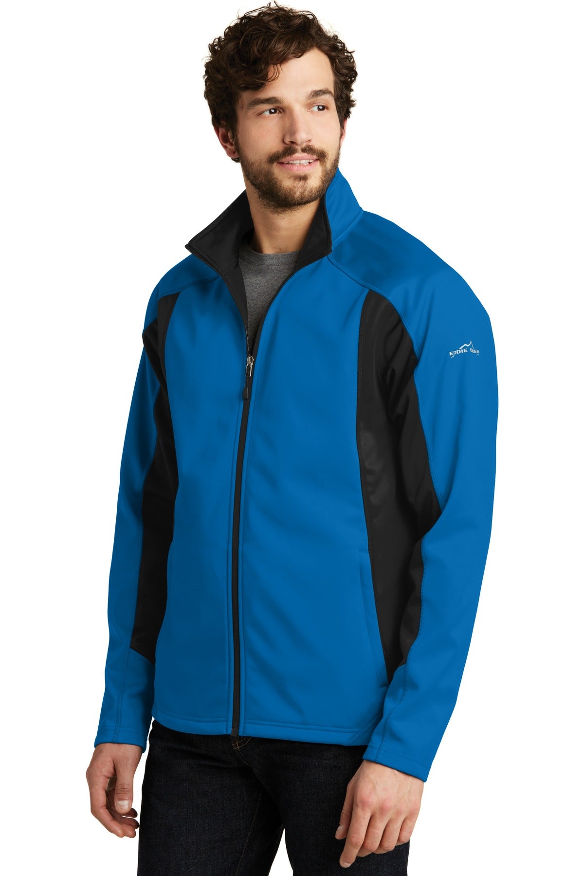 Exped Blue/Blk Eddie Bauer Trail Soft Shell Jacket. EB542