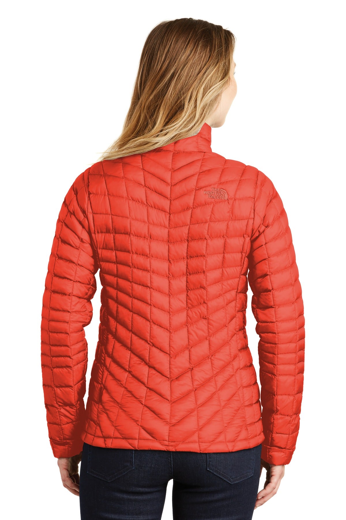 Fire Brick Red The North Face Women's ThermoBall Trekker Jacket. NF0A3LHK
