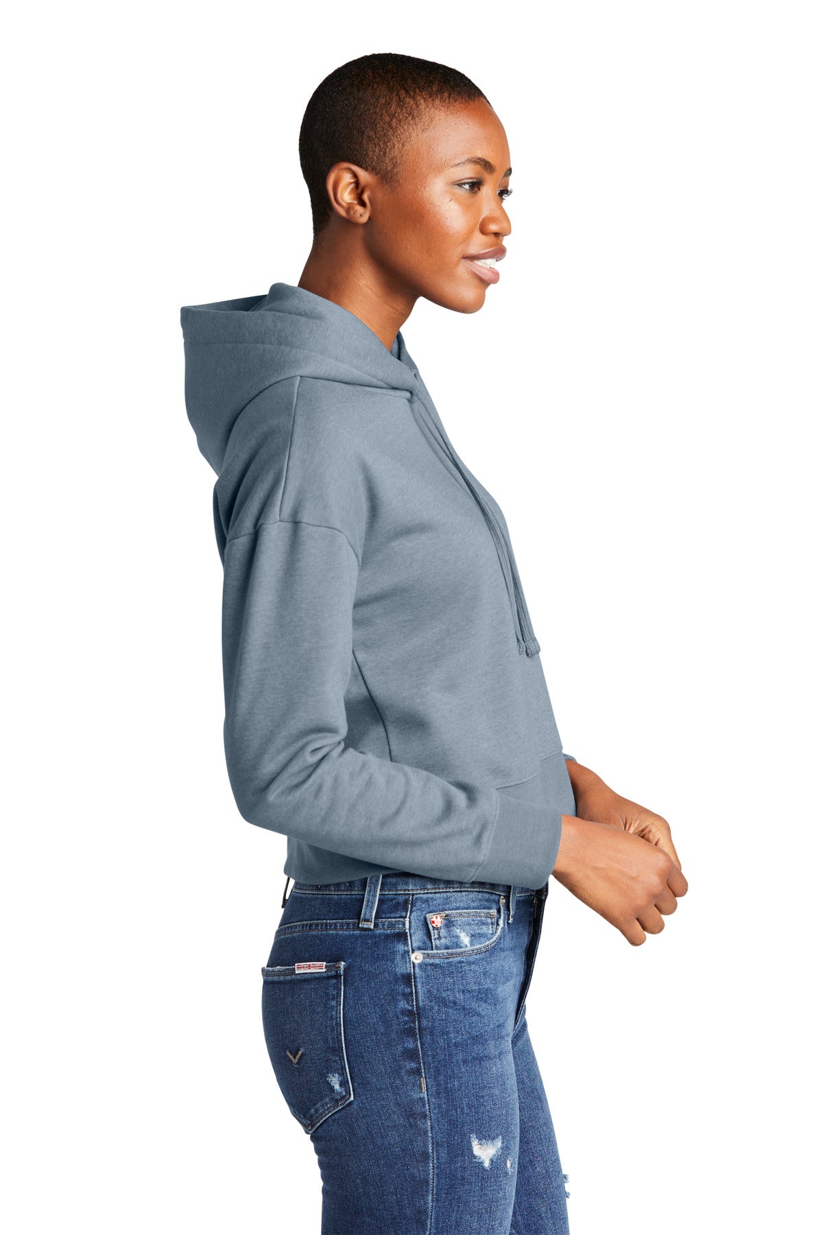 FlntBluHtr District Women's V.I.T. Fleece Hoodie DT6101