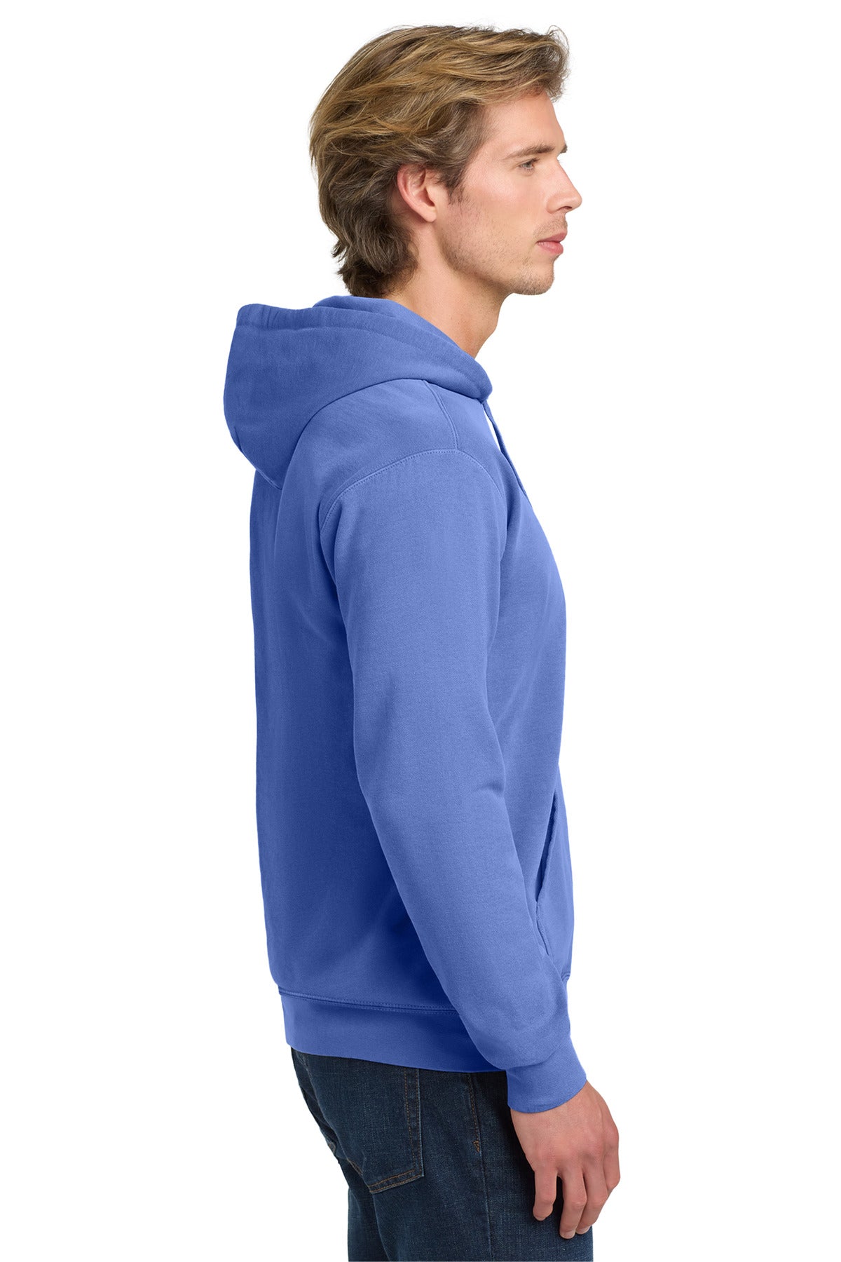 Flo Blue COMFORT COLORS Ring Spun Hooded Sweatshirt. 1567