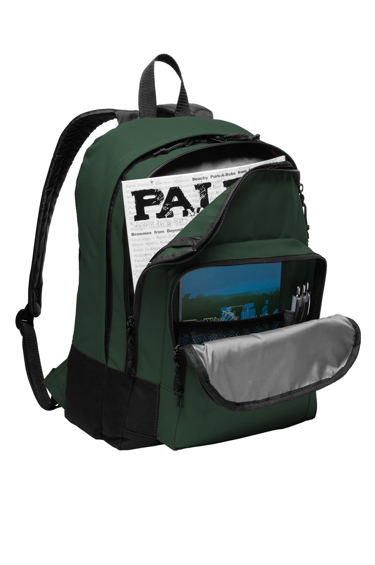 Forest Green Port Authority Basic Backpack. BG204