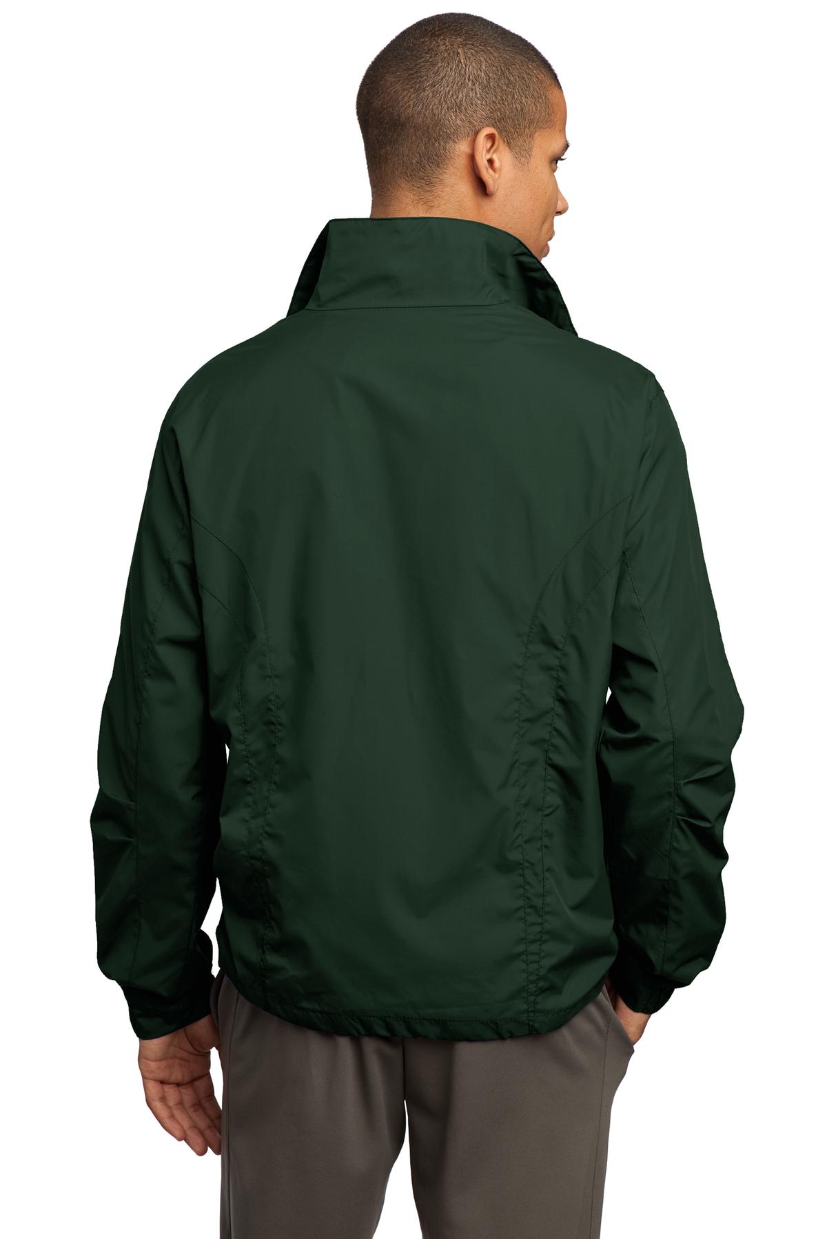 Forest Green Sport-Tek Full-Zip Wind Jacket. JST70