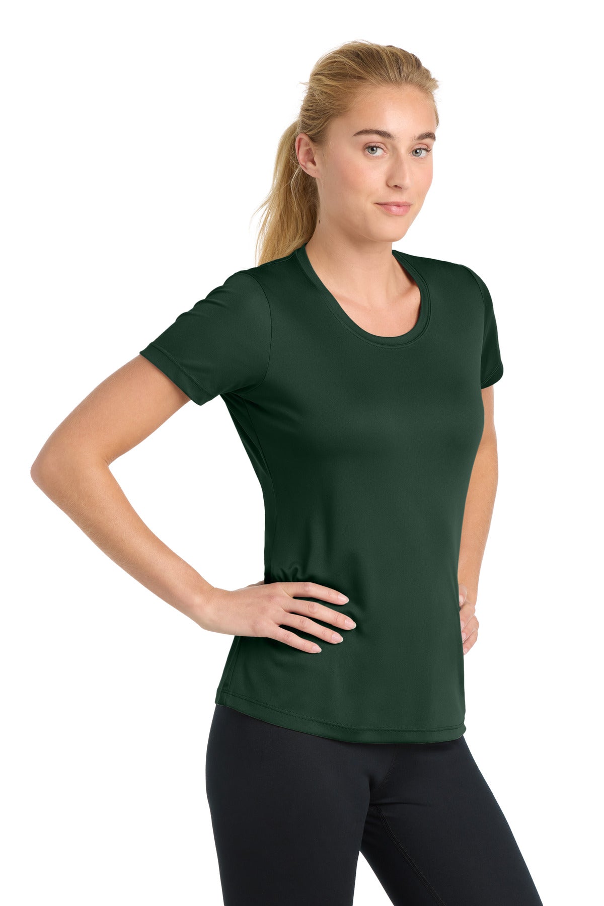 Forest Green Sport-Tek Women's PosiCharge Competitor Tee. LST350