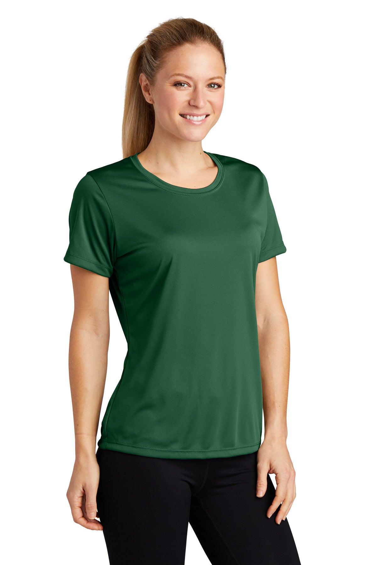 Forest Green Sport-Tek Women's PosiCharge Competitor Tee. LST350