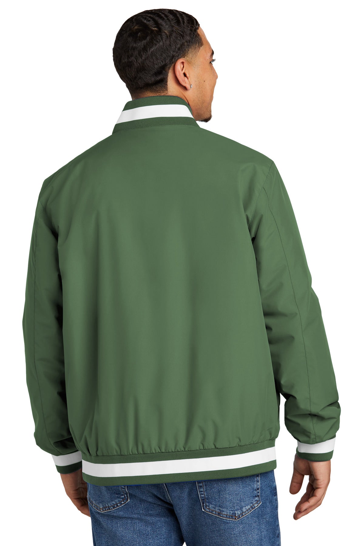 ForestGrn Sport-Tek Insulated Varsity Jacket JST58