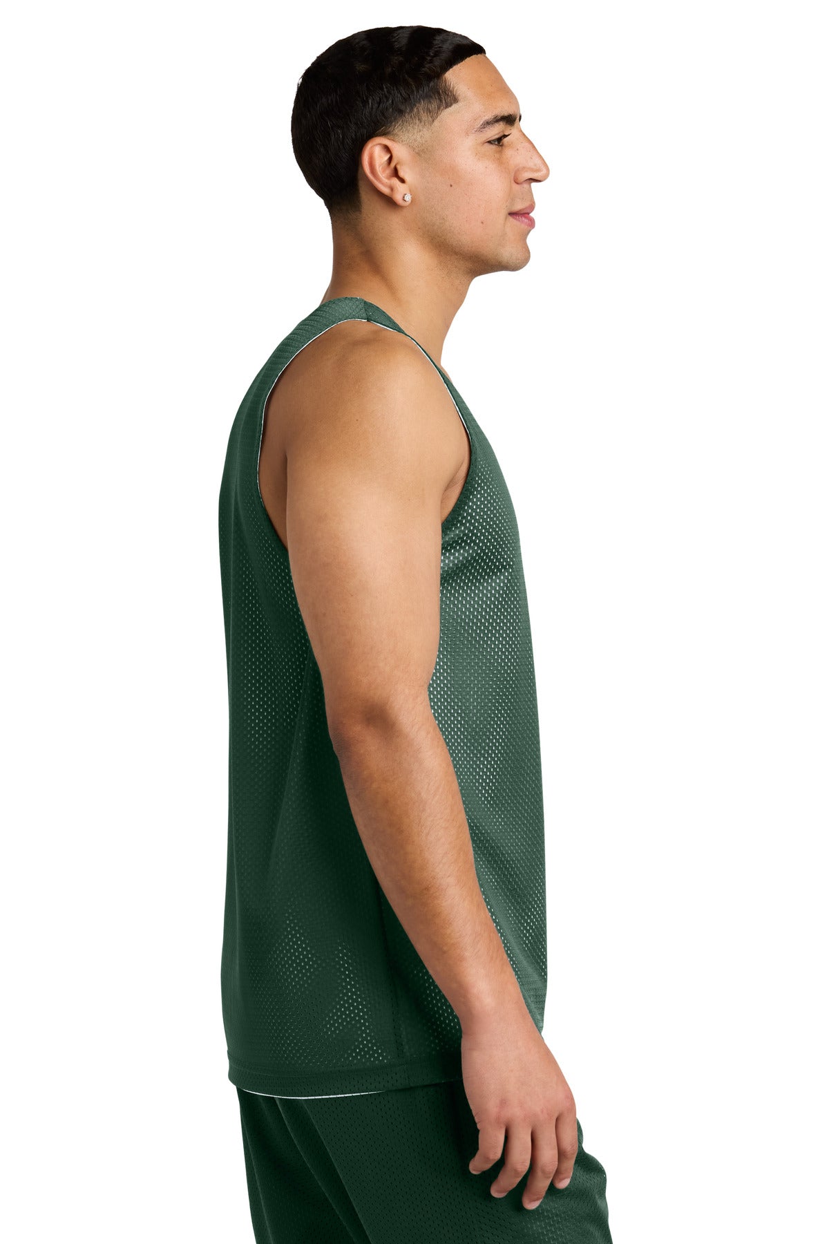 FrGn/White Sport-Tek PosiCharge Reversible Mesh Tank ST5000