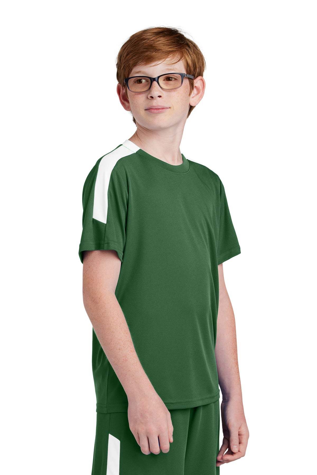 FrGn/White Sport-Tek Youth Competitor United Crew YST100