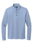 Front View of AegeanBlHt Brooks Brothers Mid-Layer Stretch 1/2-Button BB18202
