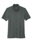 Front View of AnchorGrey Mercer+Mettle Stretch Pique Full-Button Polo MM1006