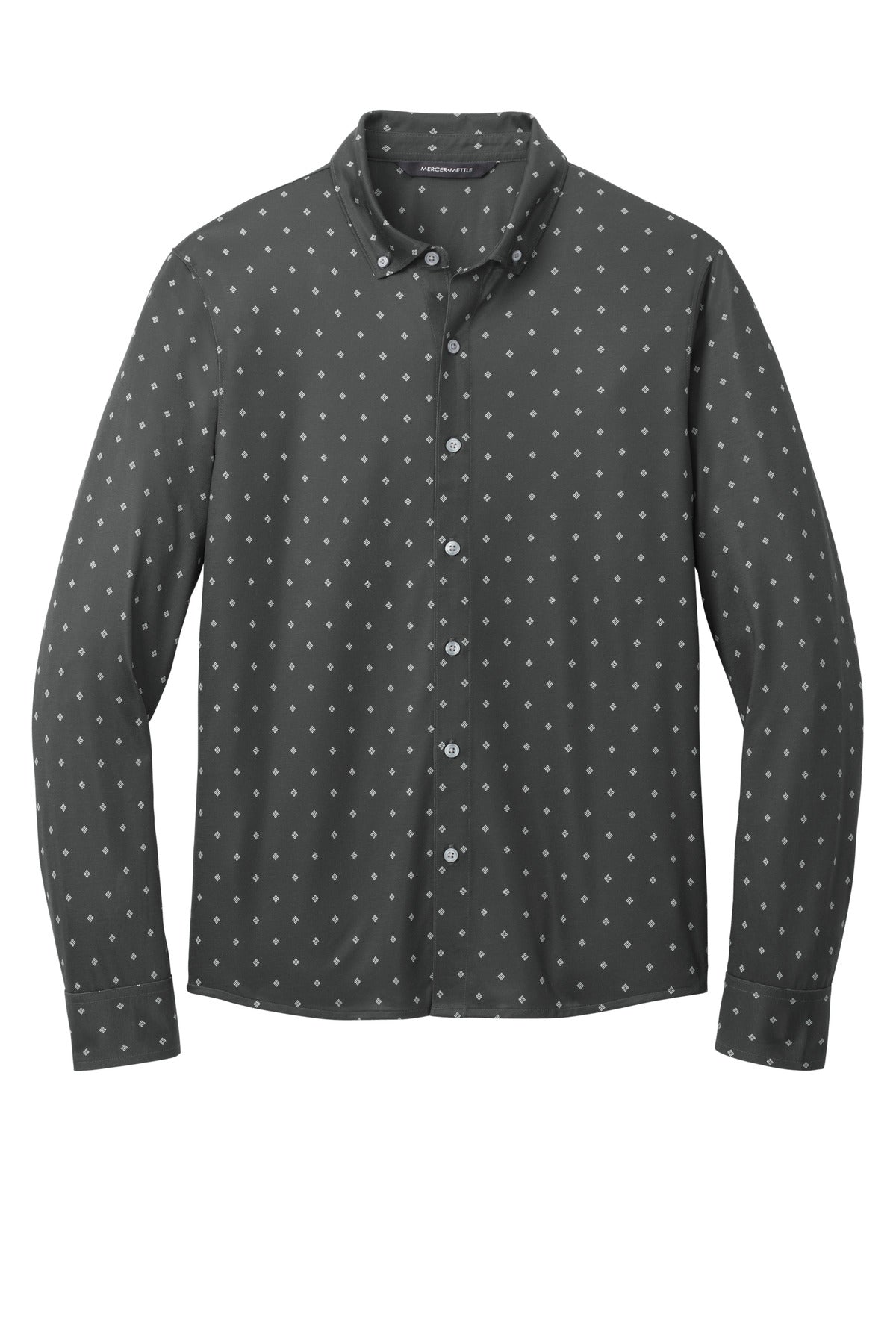 Front View of AnrGGoDmnd Mercer+Mettle Stretch Jersey Long Sleeve Shirt MM1018