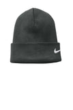 Front View of Anthracite Nike Team Cuffed Beanie NKFB6539