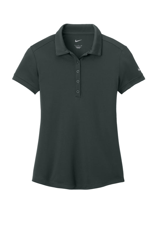Front View of Anthracite Nike Women's Dri-FIT Players Modern Fit Polo. 811807