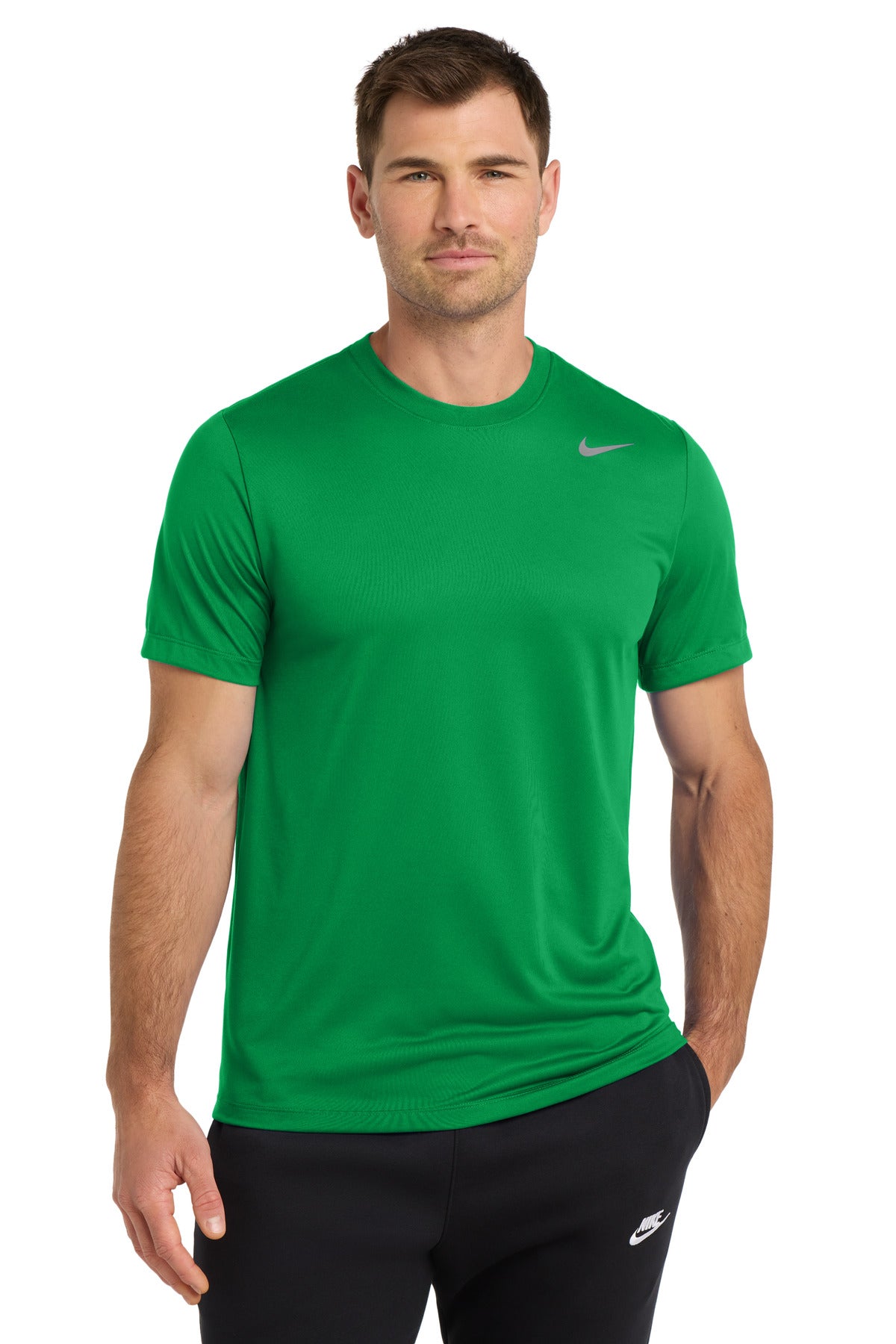 Front View of AppleGreen Nike Team rLegend Tee DV7299