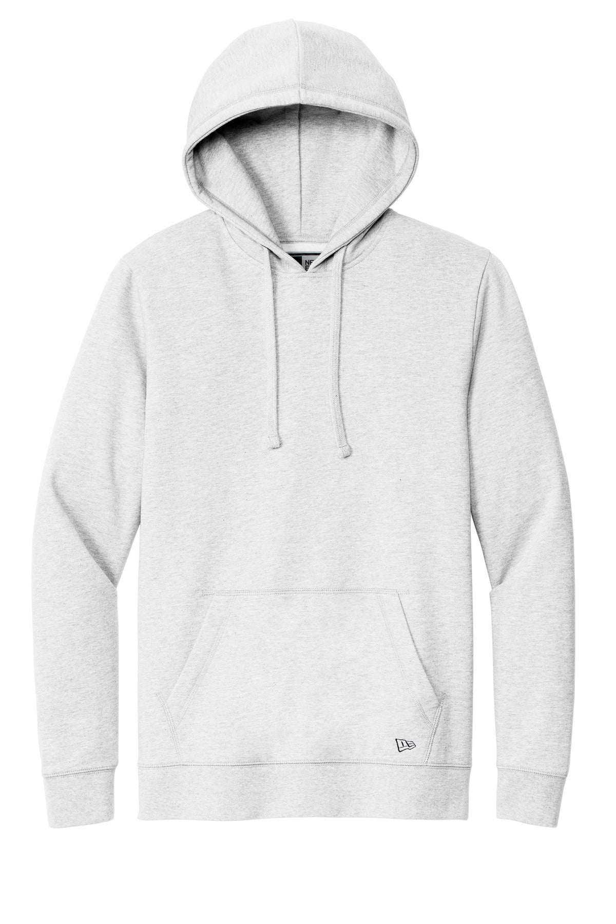 Front View of Ash New Era Comeback Fleece Pullover Hoodie NEA550