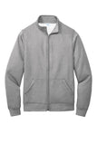 Front View of Athletic Hthr Port & Company Core Fleece Cadet Full-Zip Sweatshirt PC78FZ