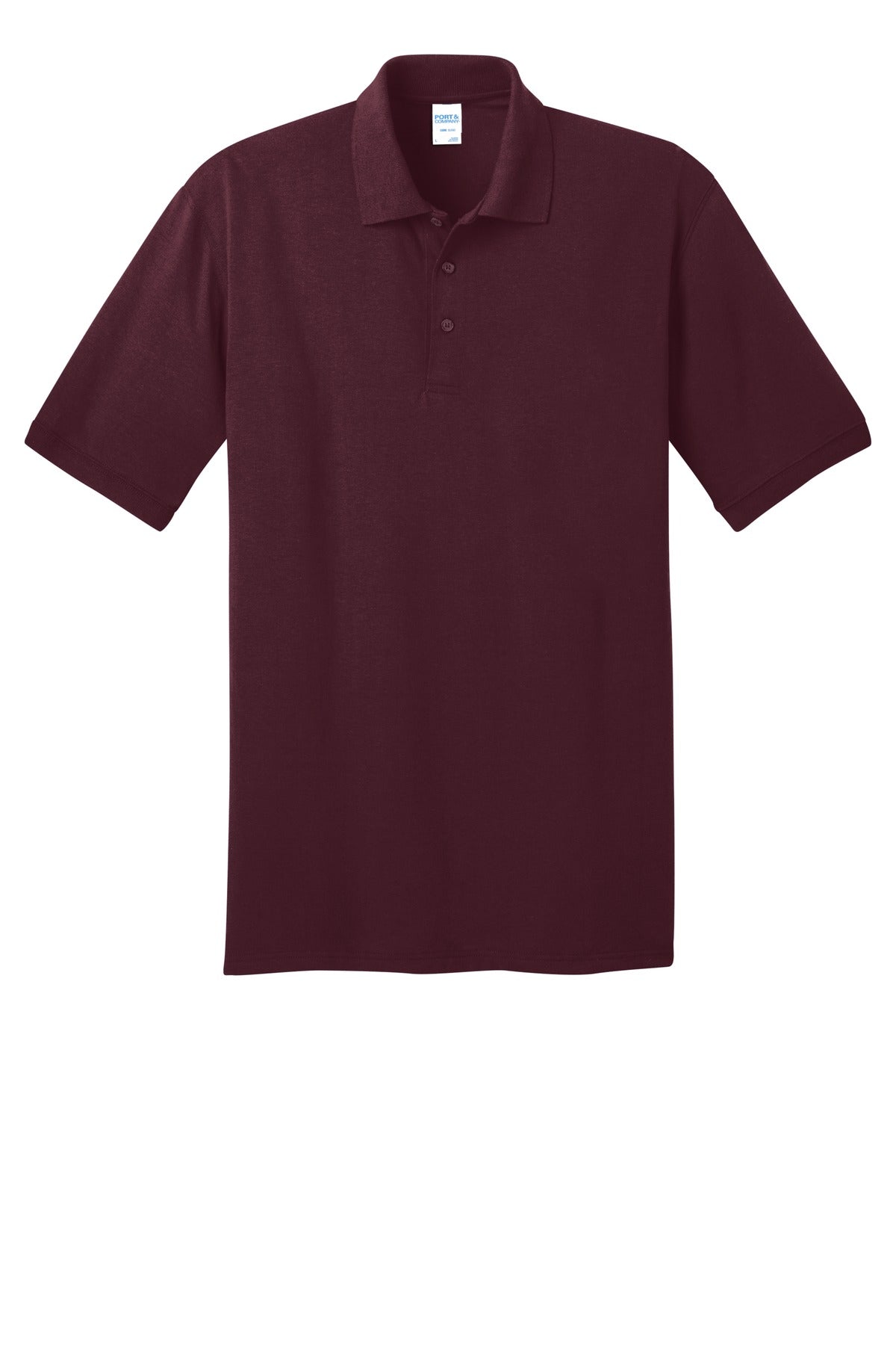 Front View of Athletic Marn Port & Company Tall Core Blend Jersey Knit Polo. KP55T