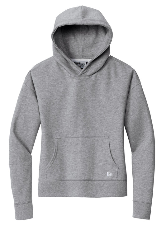 Front View of AthlHthr New Era Women's Comeback Fleece Pullover Hoodie LNEA550