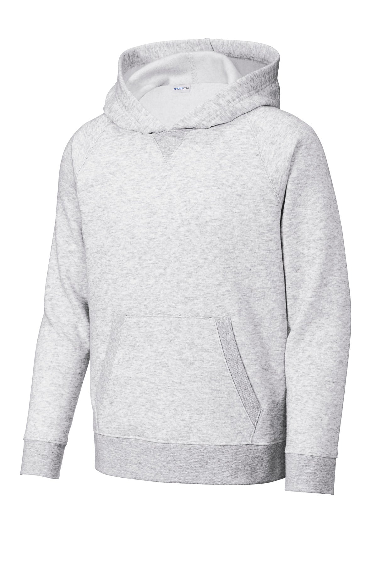 Front View of AthlHthr Sport-Tek Youth Drive Fleece Pullover Hoodie YSTF200