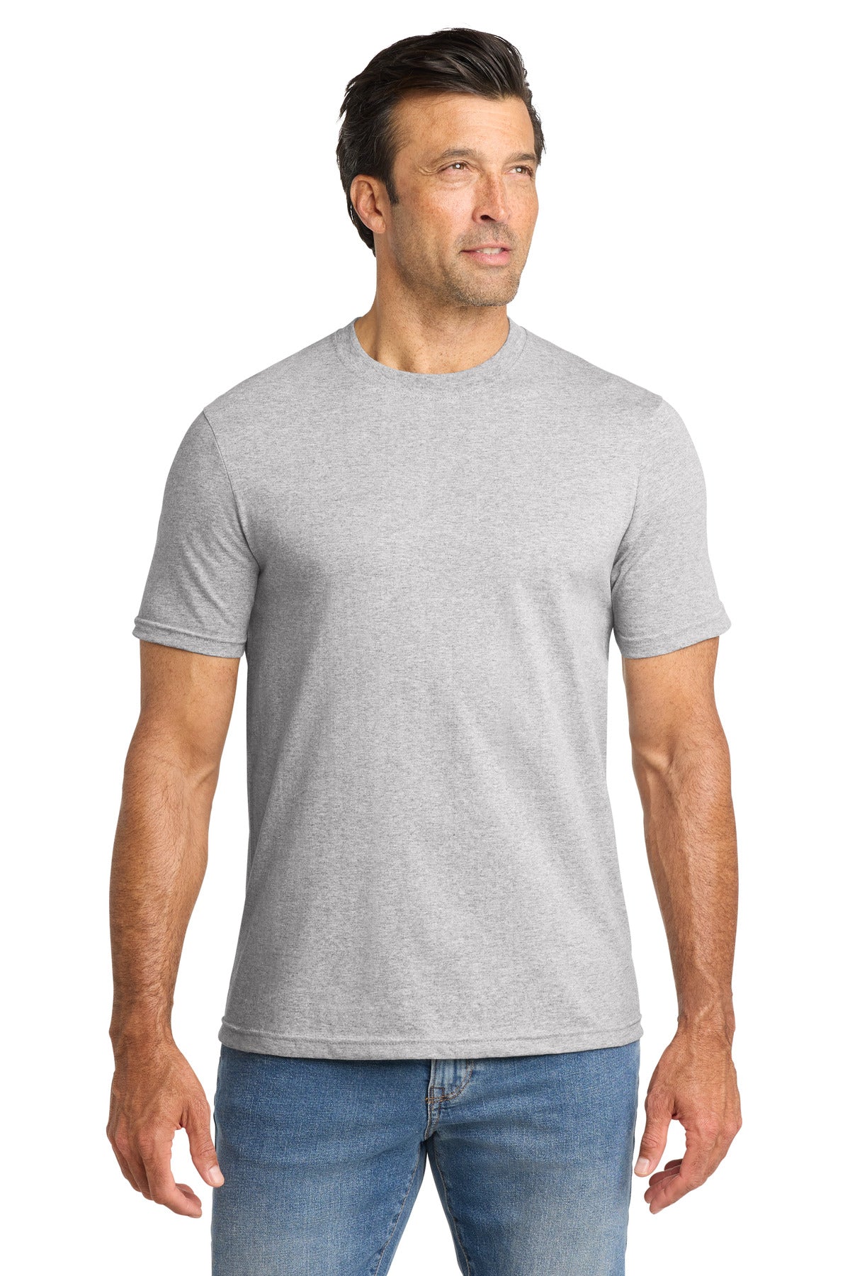 Front View of AthlHthr Volunteer Knitwear All-American Tee VL100