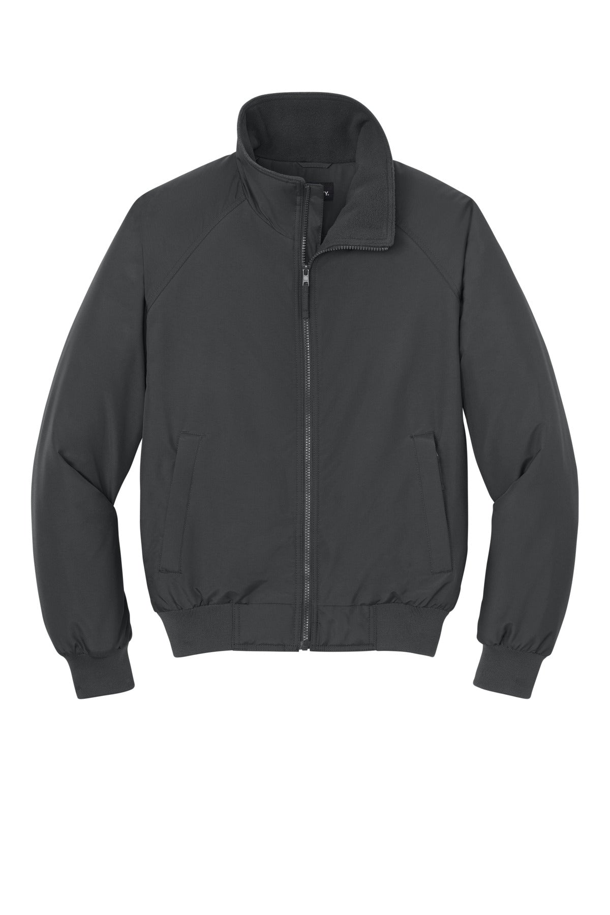Front View of Batlshp Grey Port Authority Charger Jacket. J328